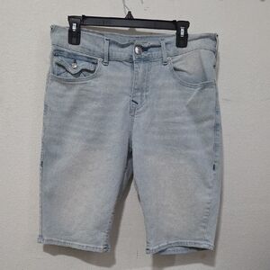 True Religion Light Blue Jean Shorts for Men